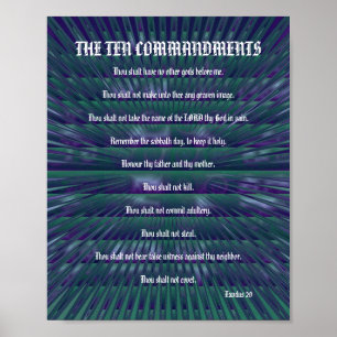 Os Dez Mandamentos - Poster do Teal Spikes
