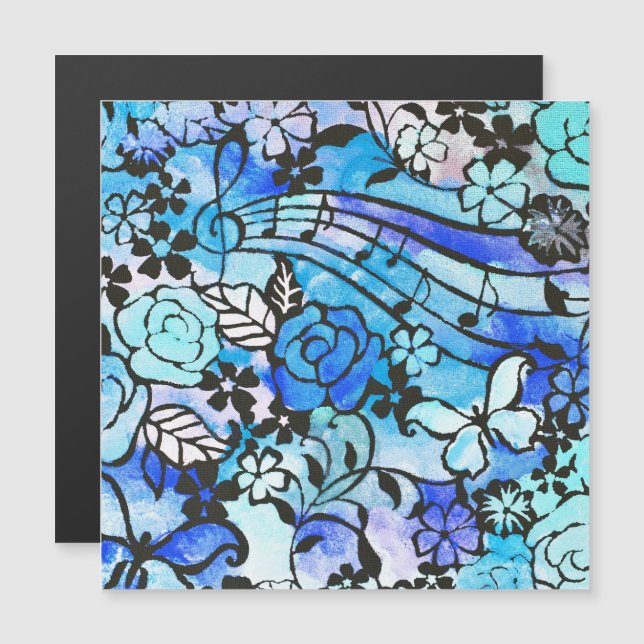 Os dias felizes estão aqui de novo, cartão magnéti (Frente/Verso)