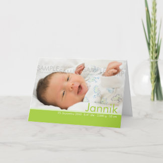 Os doces colorem Geburtskarte - anúncio do bebê