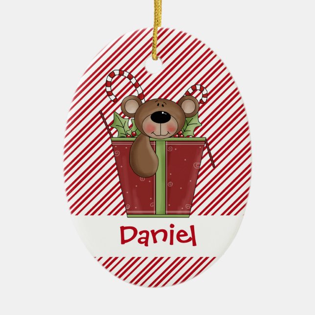 Os doces de Christmastime listram o ornamento do (Frente)