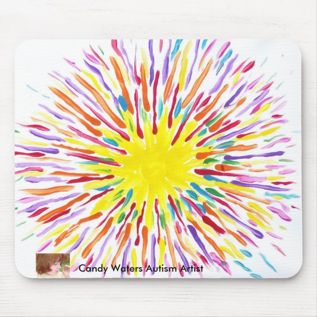 Os doces molham o artista Mousepad do autismo (Frente)