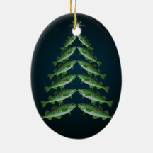 Os doze bacalhaus do ornamento do oval do Natal