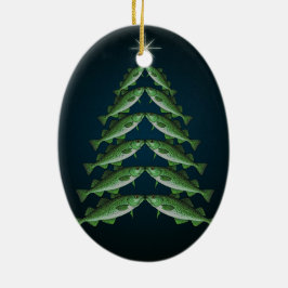 Os doze bacalhaus do ornamento do oval do Natal