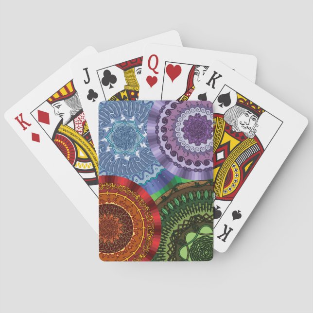 Os Elementos Mandalas Cartas Clássicas de Baralho (Verso)