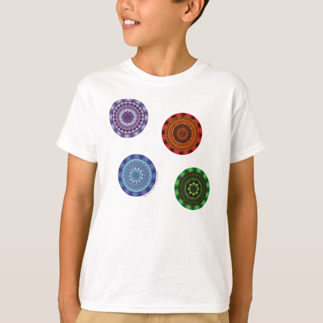 Os elementos Mandalas Kid's e Camisa de Luz do Beb (Frente)