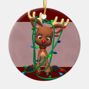 os enfeites de natal cheirados vermelhos da rena