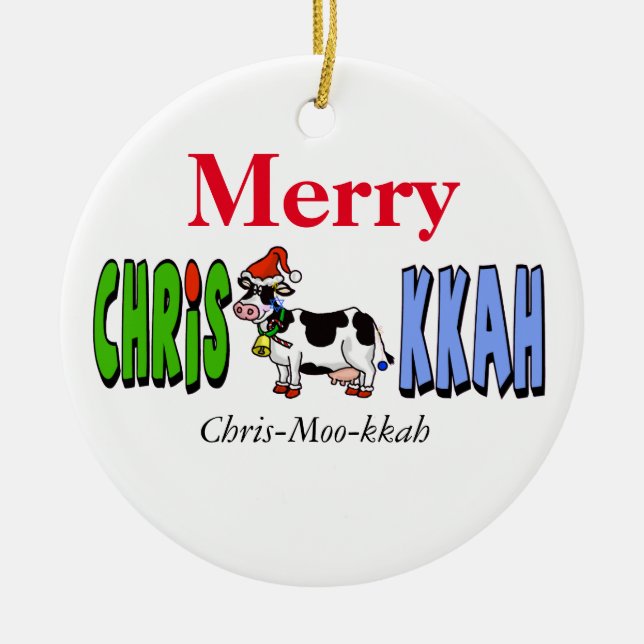 Os enfeites de natal da vaca de Chrismukkah (Frente)