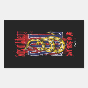 Os filhos da liberdade NÃO PISAM EM MIM etiquetas