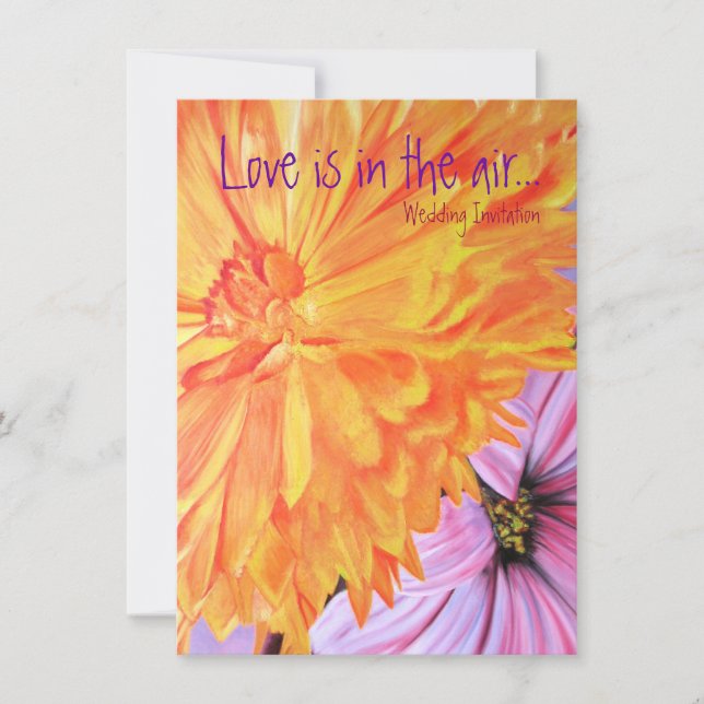 Os florais russos adoram convites de casamento (Frente)