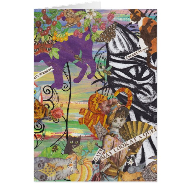 Os gatos podem olhar um cartão da rainha (Frente)