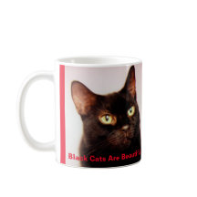 Os gatos pretos são caneca de café bonita (versão