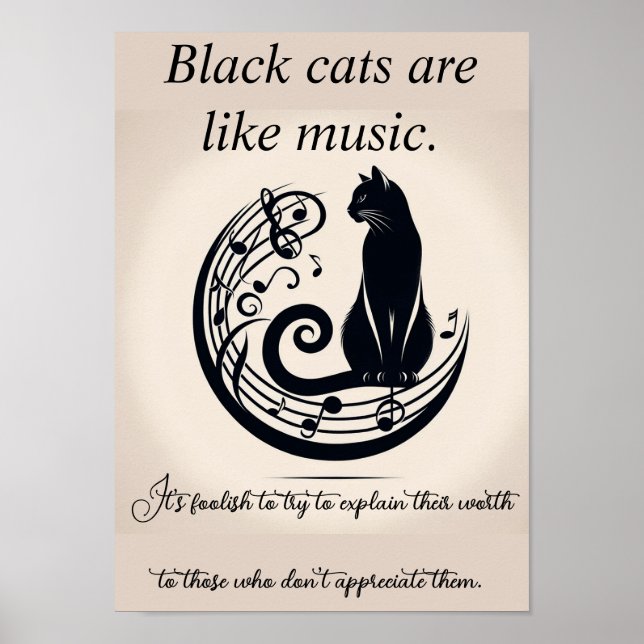 Os gatos pretos são como poster de música (Frente)