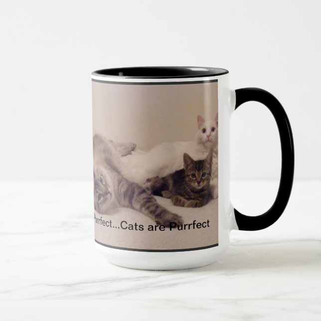 os gatos são caneca do purrfect (Direita)