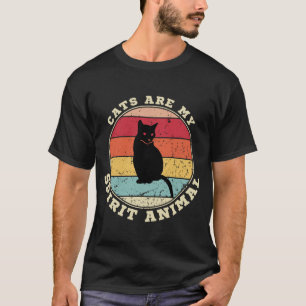 Os Gatos São O Meu Espírito De Camiseta Animal