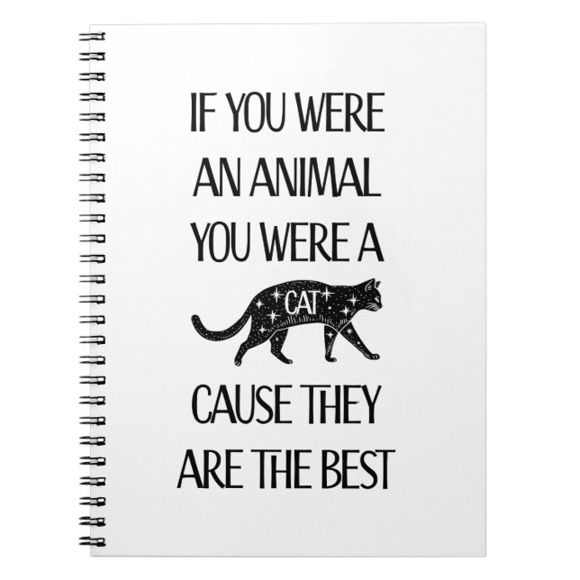 Os gatos são os melhores. Caderno Espiral com Foto (Frente)