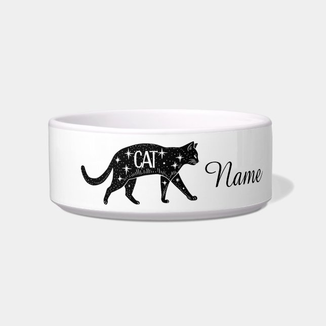 Os gatos são os melhores. Comedouro de Cerâmica pa (Frente)