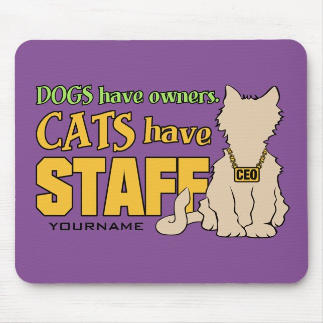 OS GATOS TÊM o mouse pad personalizado do FUNCIONA (Frente)