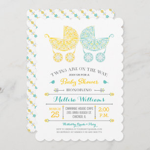 Os gêmeos estão na maneira! Convite do chá de