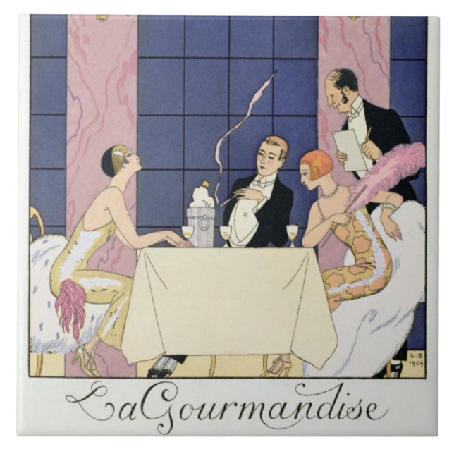 Os Gourmands, 1920-30 (impressão do pochoir) (Frente)