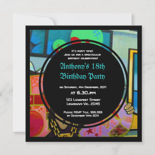 Os grafites refrigeram o convite do aniversário d