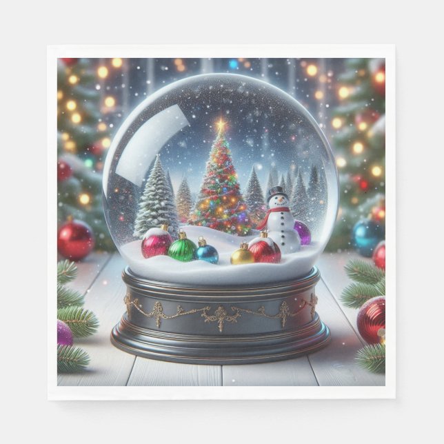 Os guardanapos da neve de Natal! (Frente)