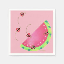 Os guardanapos de melancia de Ladybug