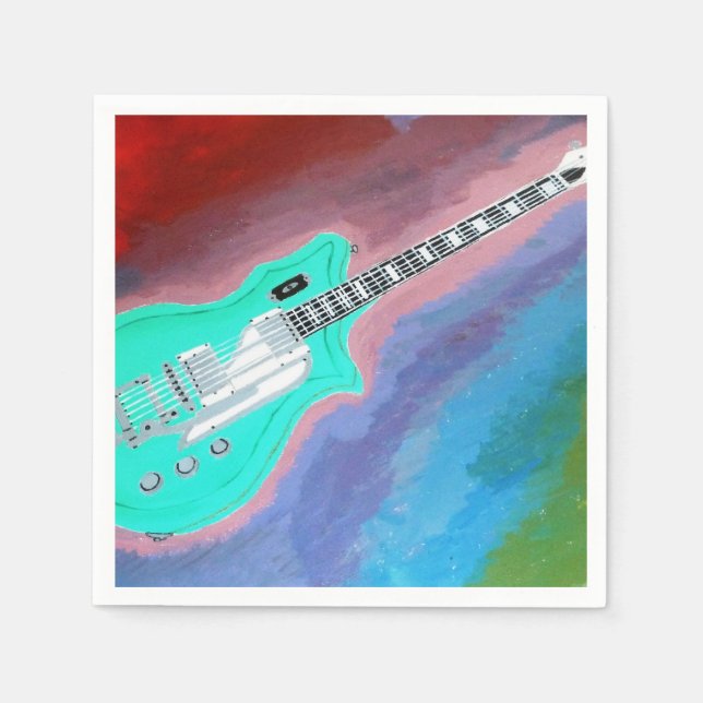 Os guardanapos de papel de guitarra  (Frente)