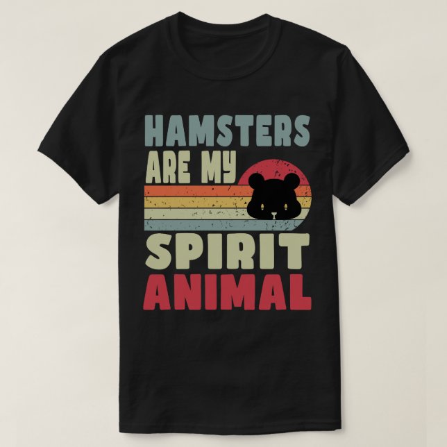Os Hamsters São A Minha Camiseta Animal Espirituos (Frente do Design)