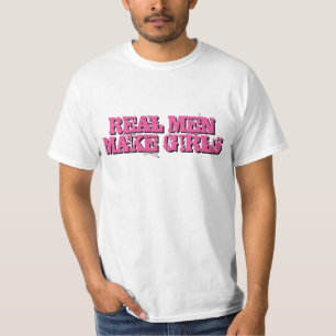 Os homens reais fazem a meninas a camisa de t para