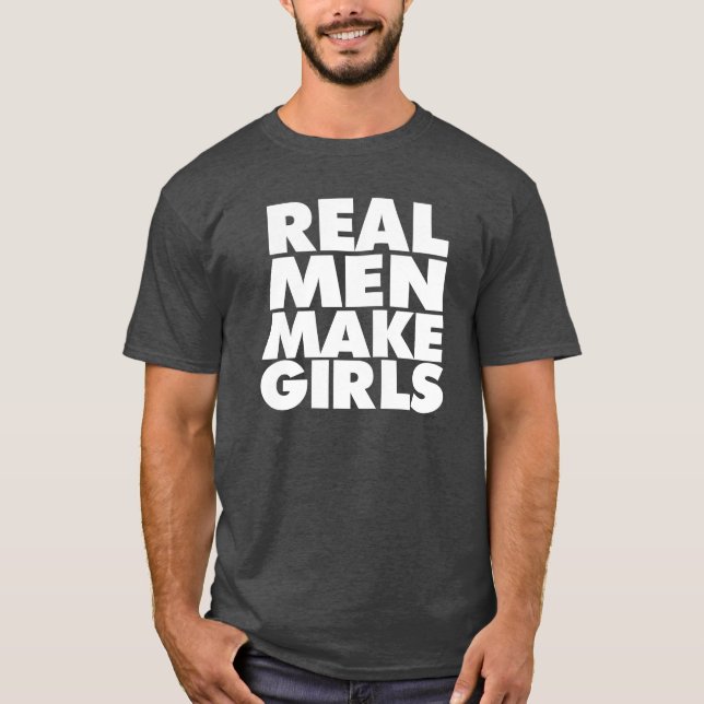 Os homens reais fazem a meninas a camisa do pai (Frente)
