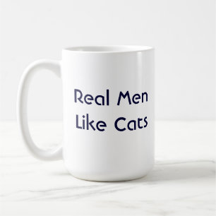Os homens reais gostam da caneca dos gatos