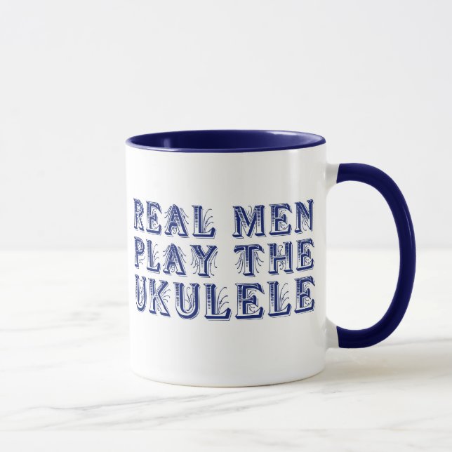 OS HOMENS REAIS JOGAM a caneca do UKULELE (Direita)