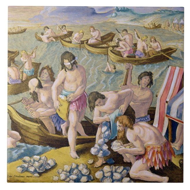 Os indianos que mergulham para pérolas, chapeiam (Frente)