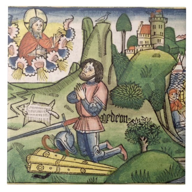 Os juizes 6 36 Gideon pôr para fora o velo, do ' (Frente)