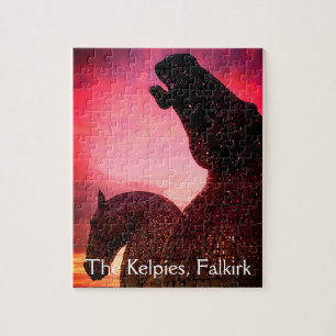 Os Kelpies em Falkirk, Escócia, bela quebra-cabeça