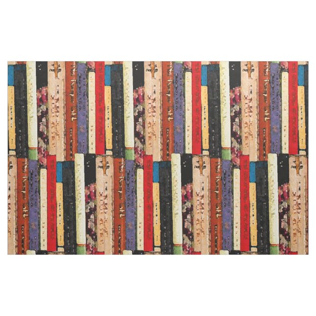 Os livros abstraem o tecido (Fat Quarter)