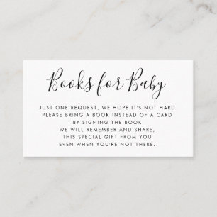 Os livros pedem a inserção do convite do chá de