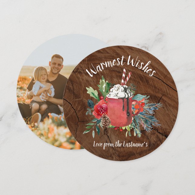 Os mais quentes desejos de Cartões de foto de Nata (Frente/Verso)