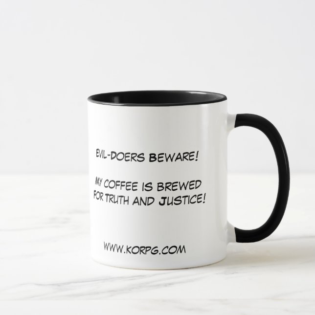 Os Mau-Fazedores de KORPG Beware a caneca de café (Direita)