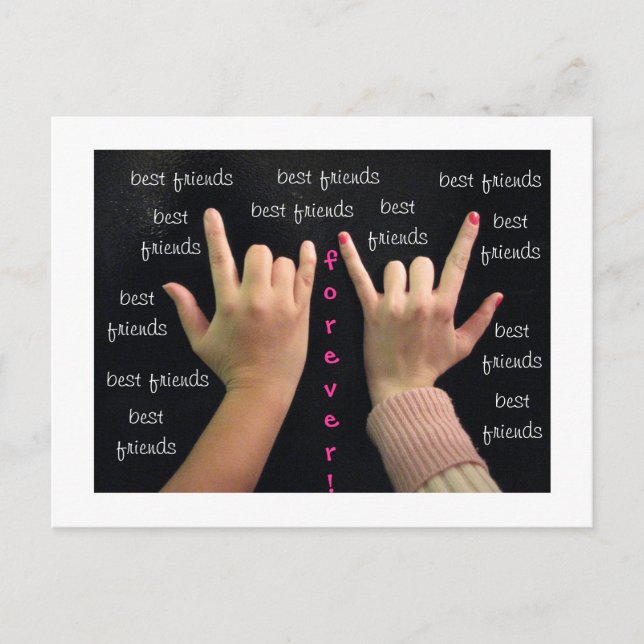 Os Melhores Amigos Para Sempre! Cartão Postal (Frente)