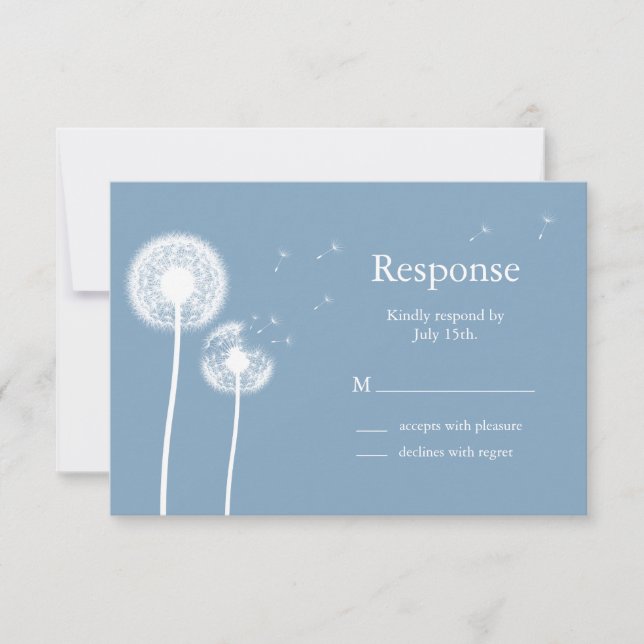 Os melhores desejos azuis! RSVP (Frente)