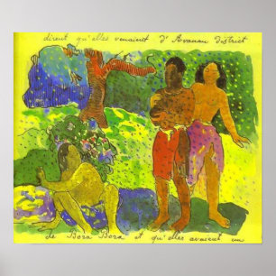 'Os Mensageiros de Oro' - Paul Gauguin Impressão