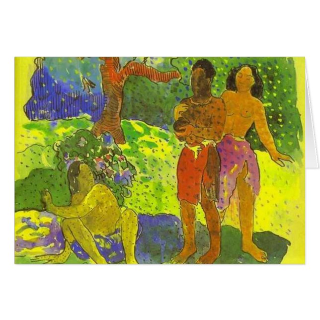 "Os mensageiros do cartão de Oro" - Paul Gauguin (Frente horizontal)