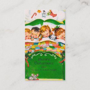 Os miúdos do feriado do Natal adicionam o cartão