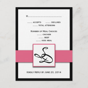 Os monogramas elegantes que Wedding RSVP cardam o