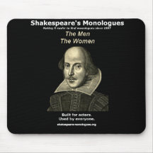 Os monólogos Mousepad de Shakespeare, preto