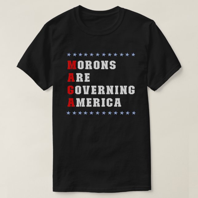 Os Morons Estão Governando A Camiseta Anti-Trump (Frente do Design)