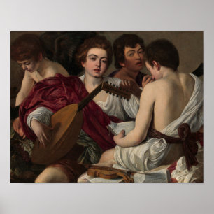 Os Músicos por Caravaggio Impressão