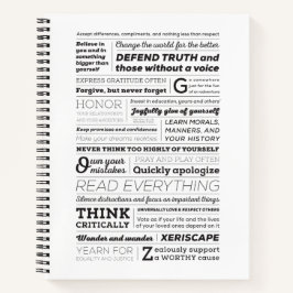 Os novos ABCs do notebook 8,5x11 Hardcover Life