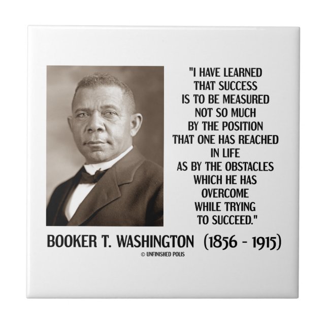 Os obstáculos de Booker T. Washington superados (Frente)